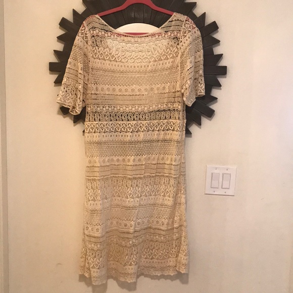 Nordstrom cream lace midi dress - Picture 2 of 2